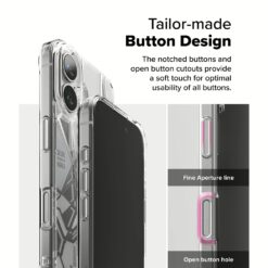 Ringke รุ่น Fusion Design - เคส iPhone 16 - ลาย Seoul Map White