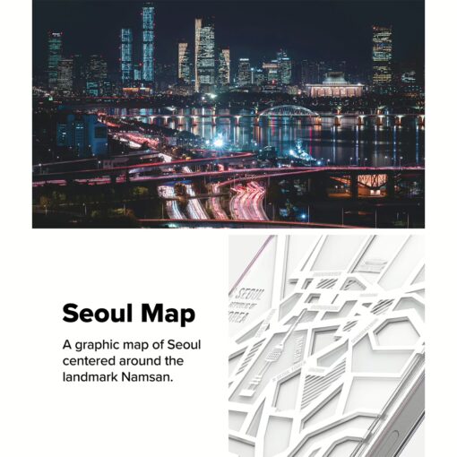 Ringke รุ่น Fusion Design - เคส iPhone 16 - ลาย Seoul Map White - Image 5