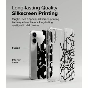 Ringke รุ่น Fusion Design - เคส iPhone 16 - ลาย Seoul Map Black