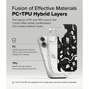 Ringke รุ่น Fusion Design - เคส iPhone 16 - ลาย Seoul Map Black