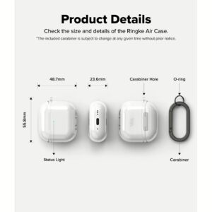 Ringke รุ่น Air Case - เคส AirPods 4 - สี Clear
