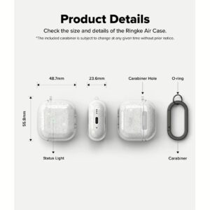 Ringke รุ่น Air Case - เคส AirPods 4 - สี Glitter Clear