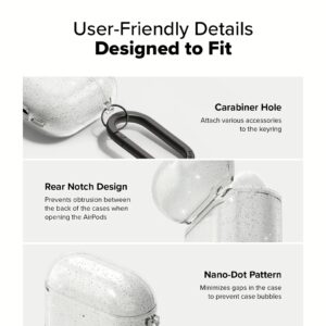 Ringke รุ่น Air Case - เคส AirPods 4 - สี Glitter Clear