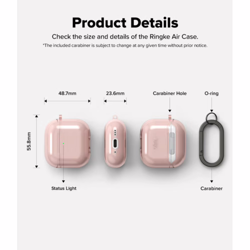 Ringke รุ่น Air Case - เคส AirPods 4 - สี Pink - Image 12