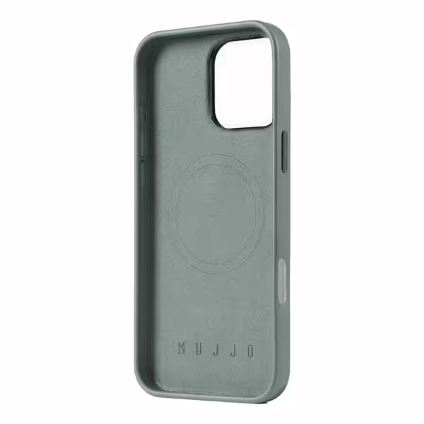 Mujjo รุ่น Leather Case - เคส iPhone 16 Pro - สี Green Smoke