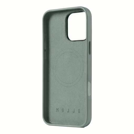 Mujjo รุ่น Leather Case - เคส iPhone 16 Pro - สี Green Smoke - Image 2