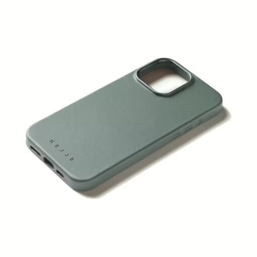 Mujjo รุ่น Leather Case - เคส iPhone 16 Pro - สี Green Smoke - Image 4