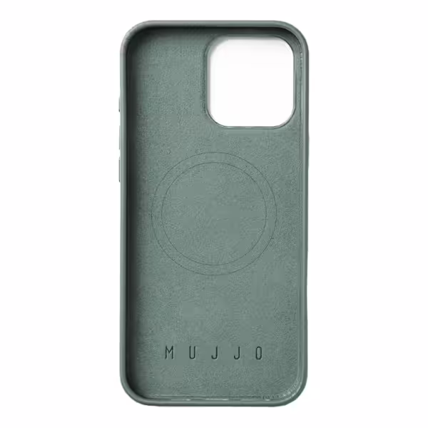 Mujjo รุ่น Leather Case - เคส iPhone 16 Pro - สี Green Smoke