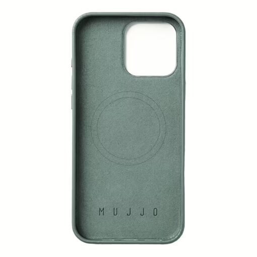 Mujjo รุ่น Leather Case - เคส iPhone 16 Pro - สี Green Smoke - Image 5
