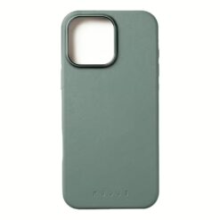 Mujjo รุ่น Leather Case - เคส iPhone 16 Pro - สี Green Smoke