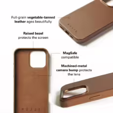 Mujjo รุ่น Leather Case - เคส iPhone 16 Pro Max - สี Tan