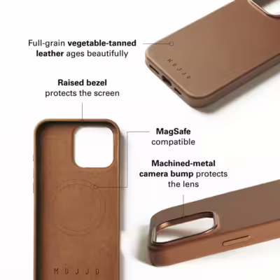 Mujjo รุ่น Leather Case - เคส iPhone 16 Pro Max - สี Tan