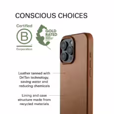 Mujjo รุ่น Leather Case - เคส iPhone 16 Pro Max - สี Tan