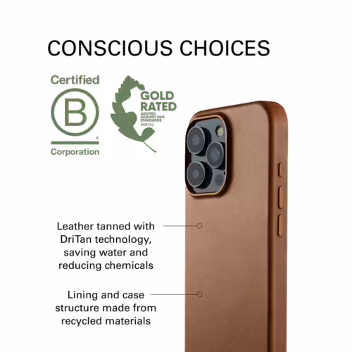 Mujjo รุ่น Leather Case - เคส iPhone 16 Pro Max - สี Tan