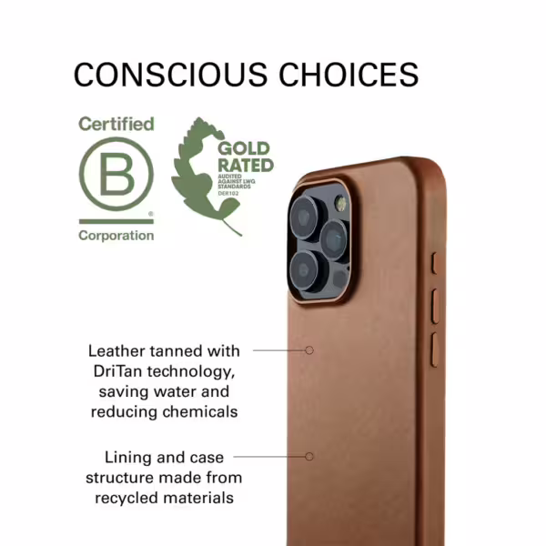 Mujjo รุ่น Leather Case - เคส iPhone 16 Pro Max - สี Tan