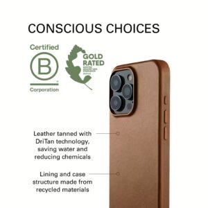 Mujjo รุ่น Leather Case - เคส iPhone 16 Pro Max - สี Tan