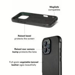Mujjo รุ่น Shield Case - เคส iPhone 16 Pro Max - สี Black