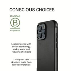 Mujjo รุ่น Shield Case - เคส iPhone 16 Pro Max - สี Black