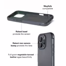 Mujjo รุ่น Shield Case - เคส iPhone 16 Pro Max - สี Steel Blue
