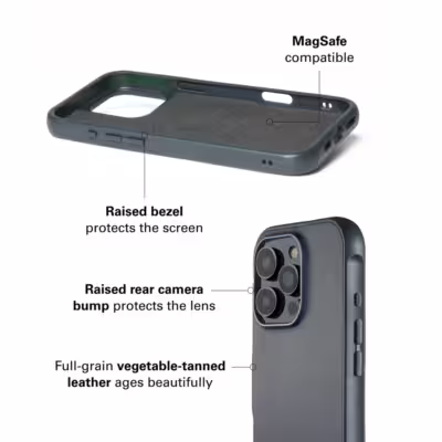 Mujjo รุ่น Shield Case - เคส iPhone 16 Pro Max - สี Steel Blue
