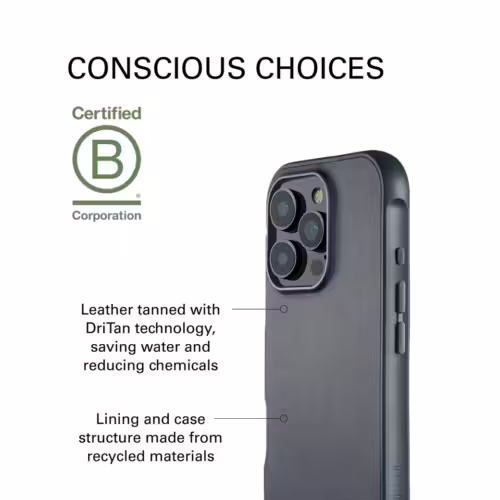 Mujjo รุ่น Shield Case - เคส iPhone 16 Pro Max - สี Steel Blue