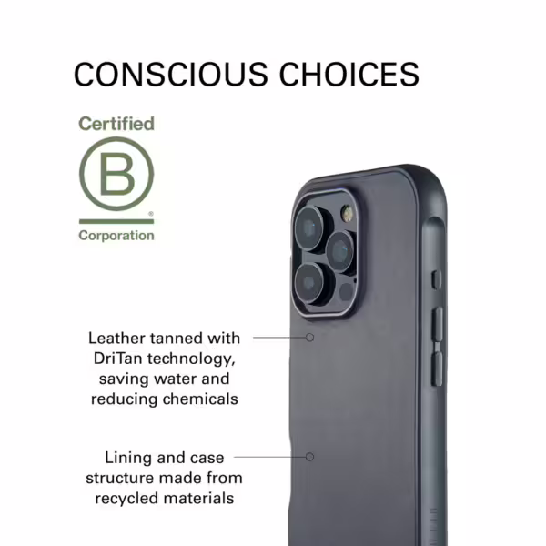 Mujjo รุ่น Shield Case - เคส iPhone 16 Pro Max - สี Steel Blue