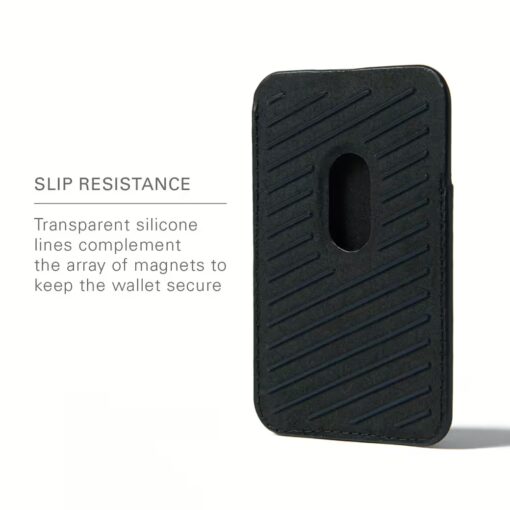Mujjo รุ่น Full Leather Magnetic Wallet - ที่เก็บบัตรติดหลังมือถือ - สี Black - Image 12