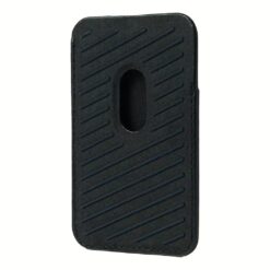 Mujjo รุ่น Full Leather Magnetic Wallet - ที่เก็บบัตรติดหลังมือถือ - สี Black
