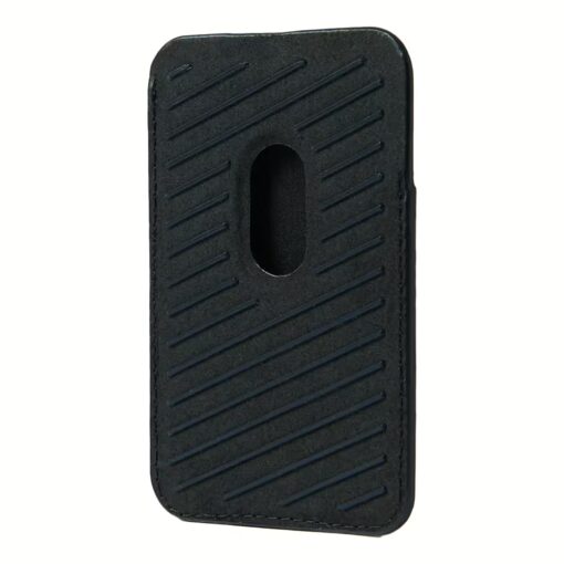 Mujjo รุ่น Full Leather Magnetic Wallet - ที่เก็บบัตรติดหลังมือถือ - สี Black - Image 4