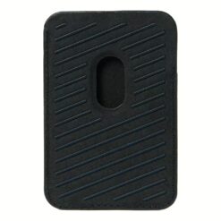 Mujjo รุ่น Full Leather Magnetic Wallet - ที่เก็บบัตรติดหลังมือถือ - สี Black