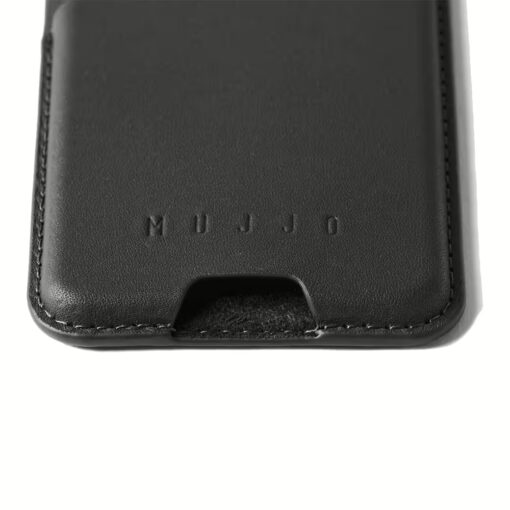Mujjo รุ่น Full Leather Magnetic Wallet - ที่เก็บบัตรติดหลังมือถือ - สี Black - Image 6