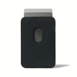 Mujjo รุ่น Full Leather Magnetic Wallet - ที่เก็บบัตรติดหลังมือถือ - สี Black