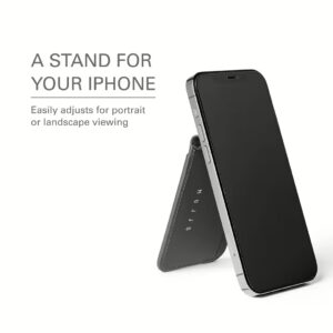 Mujjo รุ่น Wallet Stand - ที่เก็บบัตรติดหลังมือถือ - สี Black