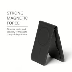 Mujjo รุ่น Wallet Stand - ที่เก็บบัตรติดหลังมือถือ - สี Black
