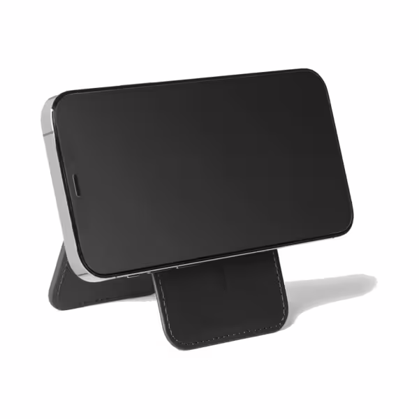 Mujjo รุ่น Wallet Stand - ที่เก็บบัตรติดหลังมือถือ - สี Black