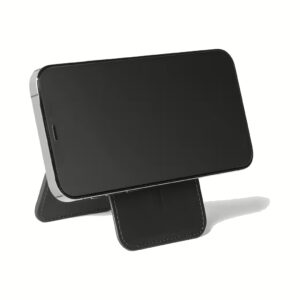 Mujjo รุ่น Wallet Stand - ที่เก็บบัตรติดหลังมือถือ - สี Black