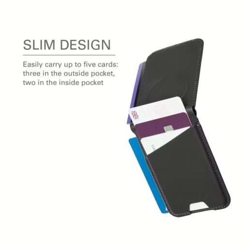 Mujjo รุ่น Wallet Stand - ที่เก็บบัตรติดหลังมือถือ - สี Black - Image 9