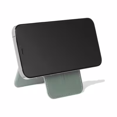 Mujjo รุ่น Wallet Stand - ที่เก็บบัตรติดหลังมือถือ - สี Green Smoke