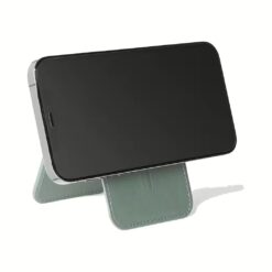 Mujjo รุ่น Wallet Stand - ที่เก็บบัตรติดหลังมือถือ - สี Green Smoke