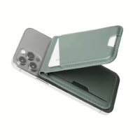 Mujjo รุ่น Wallet Stand - ที่เก็บบัตรติดหลังมือถือ - สี Green Smoke