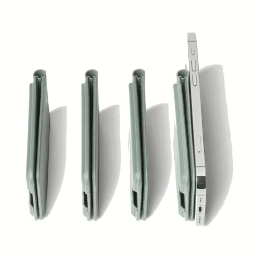 Mujjo รุ่น Wallet Stand - ที่เก็บบัตรติดหลังมือถือ - สี Green Smoke - Image 7