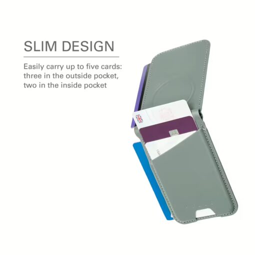 Mujjo รุ่น Wallet Stand - ที่เก็บบัตรติดหลังมือถือ - สี Green Smoke - Image 9