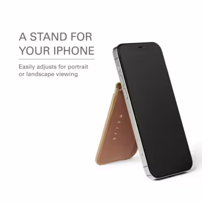 Mujjo รุ่น Wallet Stand - ที่เก็บบัตรติดหลังมือถือ - สี Tan