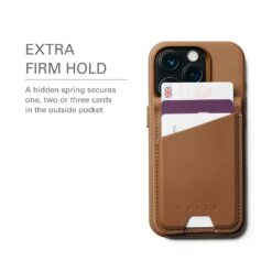 Mujjo รุ่น Wallet Stand - ที่เก็บบัตรติดหลังมือถือ - สี Tan