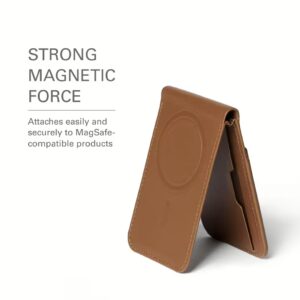Mujjo รุ่น Wallet Stand - ที่เก็บบัตรติดหลังมือถือ - สี Tan