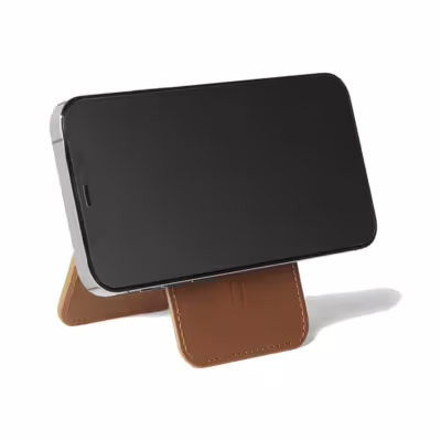 Mujjo รุ่น Wallet Stand - ที่เก็บบัตรติดหลังมือถือ - สี Tan