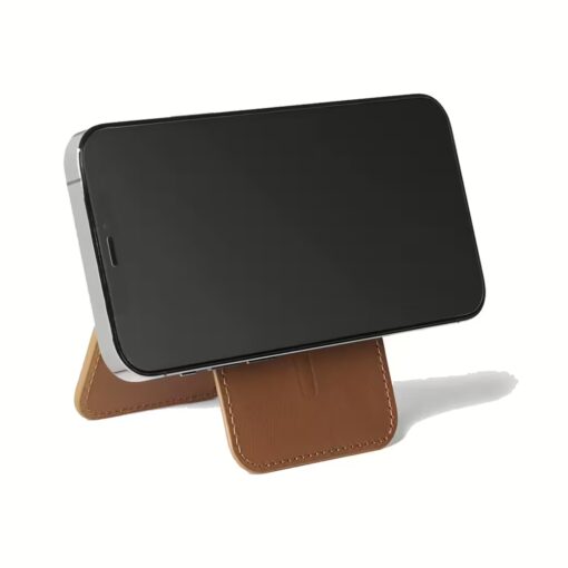 Mujjo รุ่น Wallet Stand - ที่เก็บบัตรติดหลังมือถือ - สี Tan - Image 5