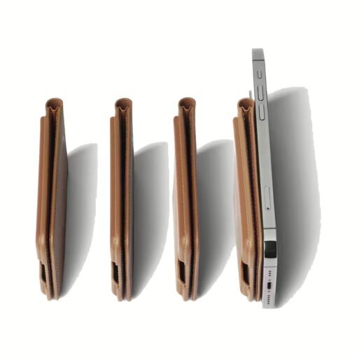 Mujjo รุ่น Wallet Stand - ที่เก็บบัตรติดหลังมือถือ - สี Tan - Image 7