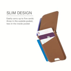 Mujjo รุ่น Wallet Stand - ที่เก็บบัตรติดหลังมือถือ - สี Tan