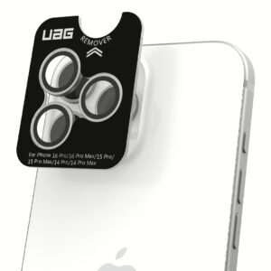UAG รุ่น Lens Shield - กระจกเลนส์กล้อง iPhone 16 Pro / 16 Pro Max / 15 Pro / 15 Pro Max - สี Titanium